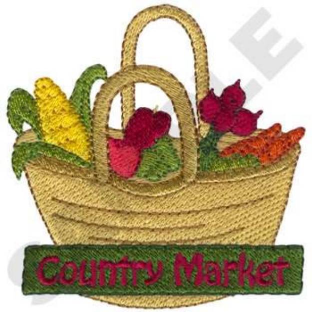 Picture of Vegetable Basket Machine Embroidery Design