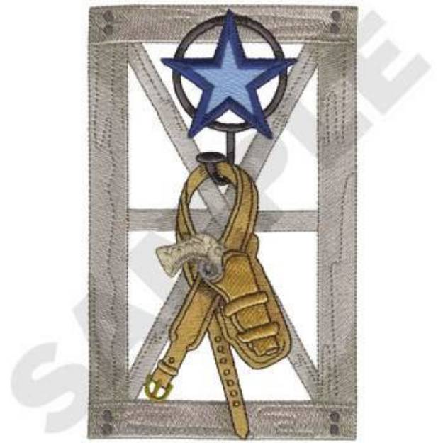 Picture of Gun Holster Machine Embroidery Design