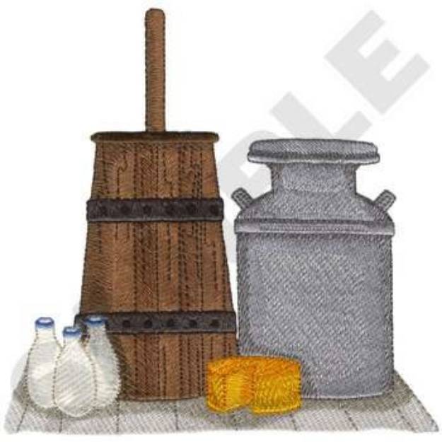 Picture of Butter Churn Machine Embroidery Design