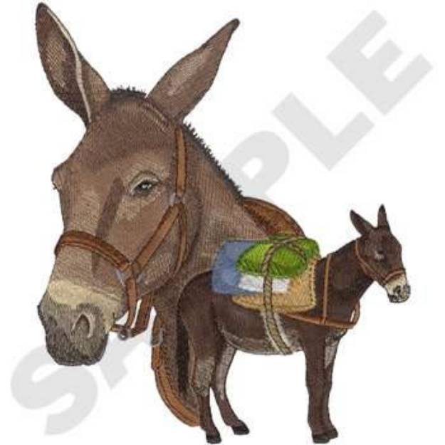 Picture of Pack Mule Machine Embroidery Design