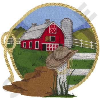 Farm Scene Machine Embroidery Design