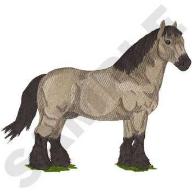 Picture of Belgian Horse Machine Embroidery Design