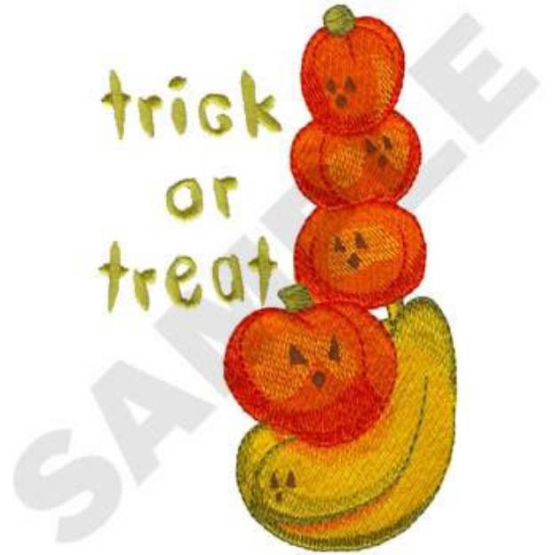 Picture of Trick Or Treat Pumpkins Machine Embroidery Design