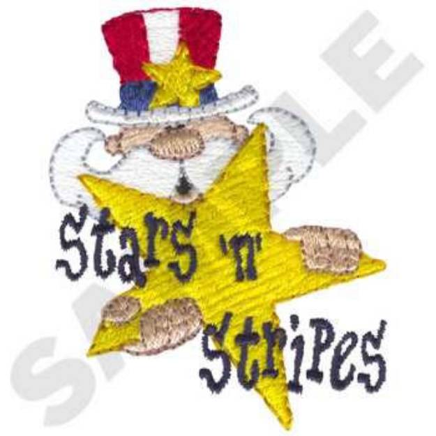 Picture of Stars N Stripes Machine Embroidery Design