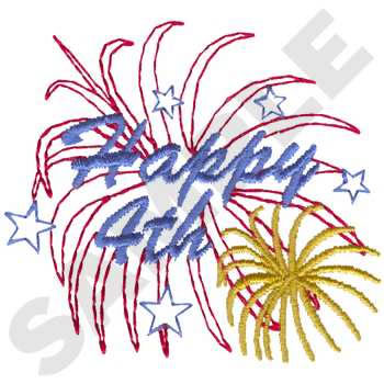 4th Of July Machine Embroidery Design