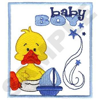 Baby Boy Card Machine Embroidery Design