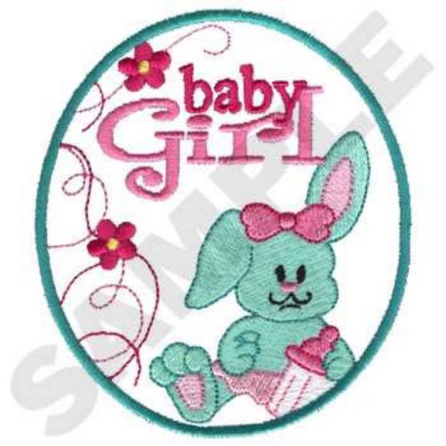Picture of Baby Girl Card Machine Embroidery Design