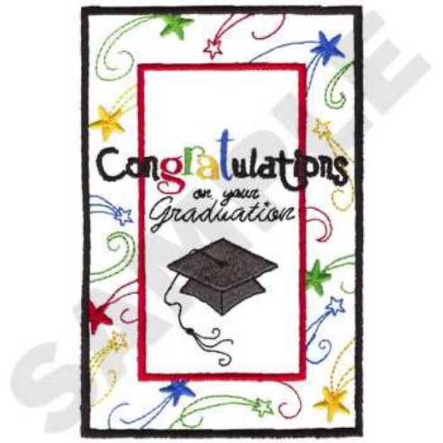 Picture of Graduation Card Machine Embroidery Design