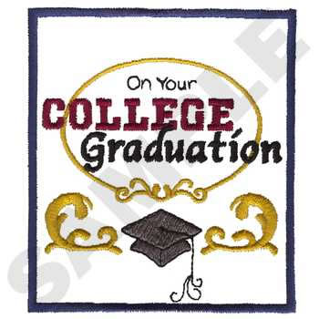 College Graduation Machine Embroidery Design