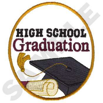 High School Graduation Machine Embroidery Design