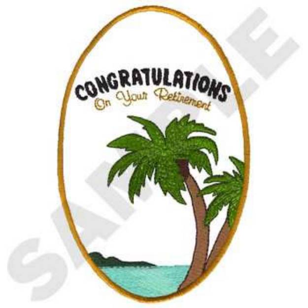 Picture of Retirement Card Machine Embroidery Design
