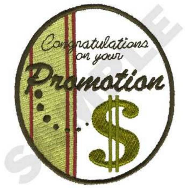 Picture of Congratulations Promotion Machine Embroidery Design