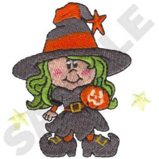Picture of Lil Witch Machine Embroidery Design