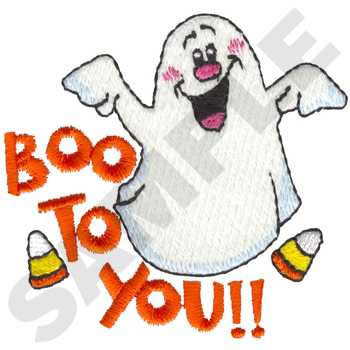 Boo To You! Machine Embroidery Design