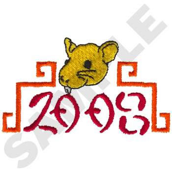 Year Of The Rat Machine Embroidery Design
