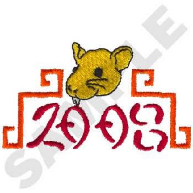 Picture of Year Of The Rat Machine Embroidery Design