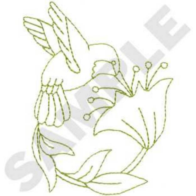 Picture of Hummingbird Quilt Machine Embroidery Design