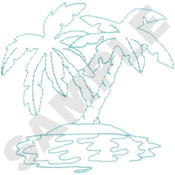 Tropical Quilt Machine Embroidery Design