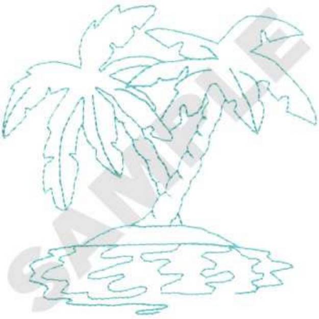 Picture of Tropical Quilt Machine Embroidery Design