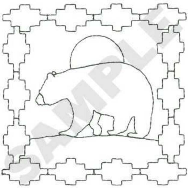Picture of Bear Quilt Machine Embroidery Design