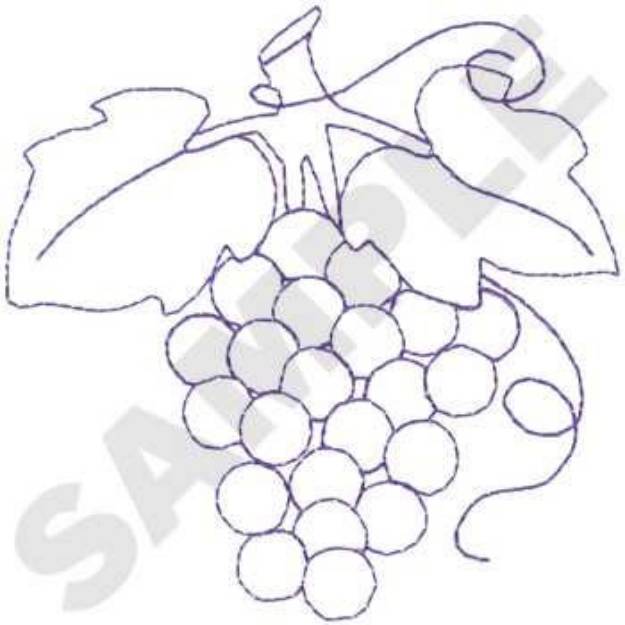 Picture of Grapes Quilt Machine Embroidery Design