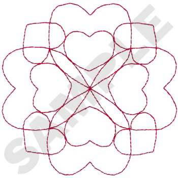 Heart Quilt Machine Embroidery Design
