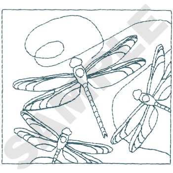Dragonfly Quilt Machine Embroidery Design
