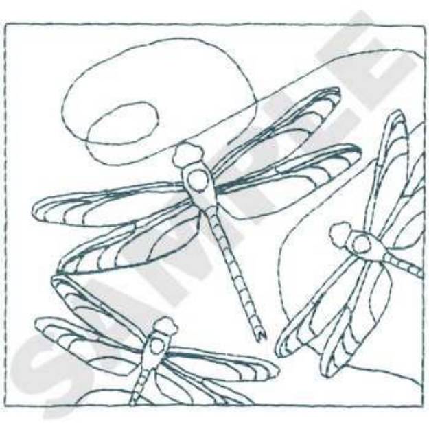 Picture of Dragonfly Quilt Machine Embroidery Design
