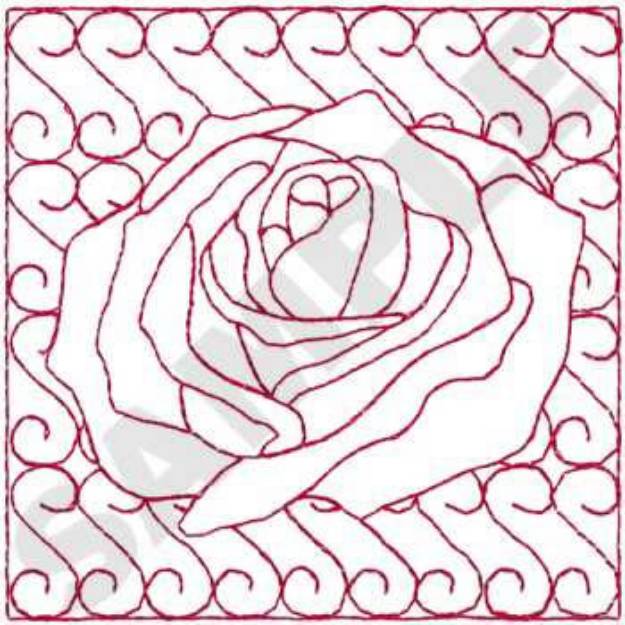 Picture of Rose Quilt Machine Embroidery Design