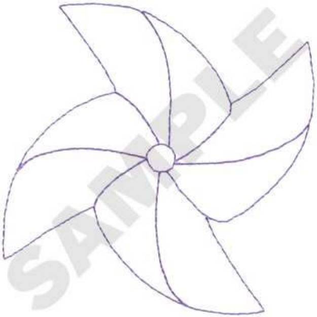 Picture of Pinwheel Quilt Machine Embroidery Design
