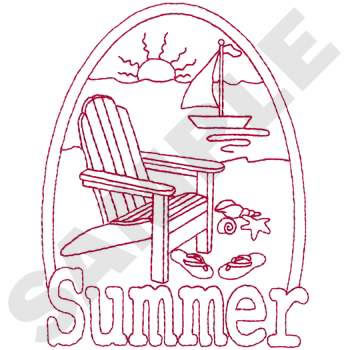 Summer Scene Machine Embroidery Design