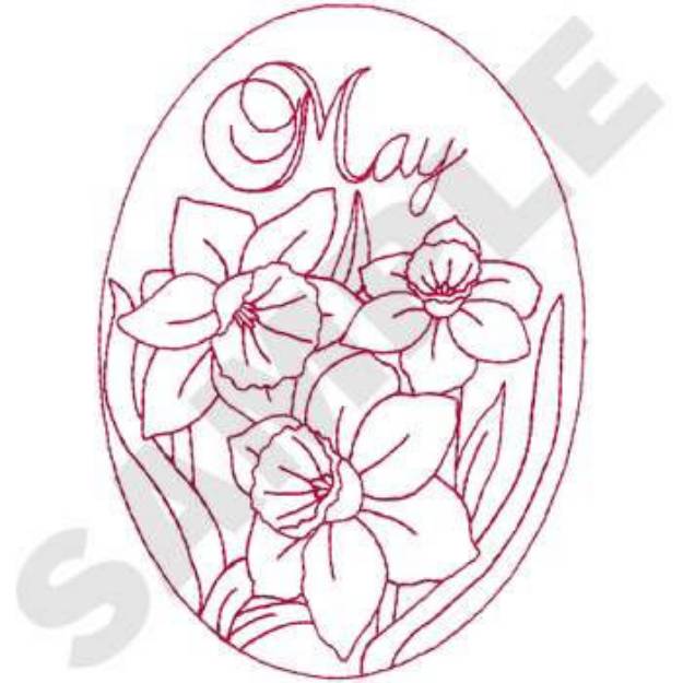 Picture of May Flowers Machine Embroidery Design