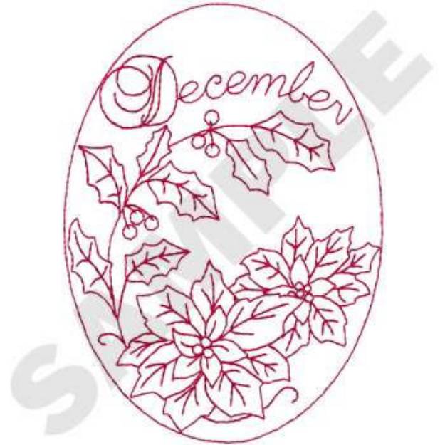 Picture of December Scene Machine Embroidery Design