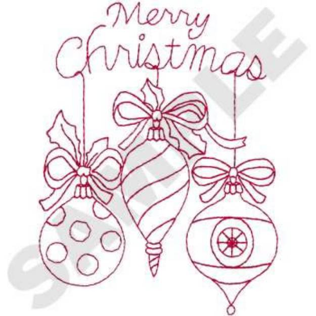 Picture of Merry Christmas Machine Embroidery Design