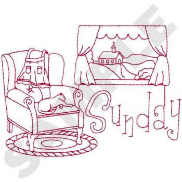 Picture of Sunday Machine Embroidery Design