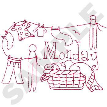 Monday Machine Embroidery Design
