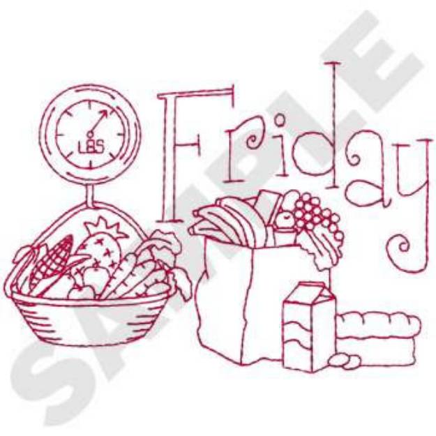 Picture of Friday Machine Embroidery Design