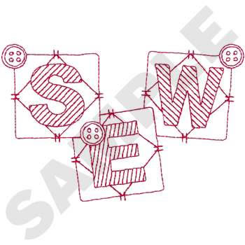Sew Buttons Machine Embroidery Design