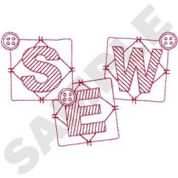 Picture of Sew Buttons Machine Embroidery Design