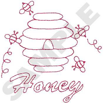 Beehive Machine Embroidery Design