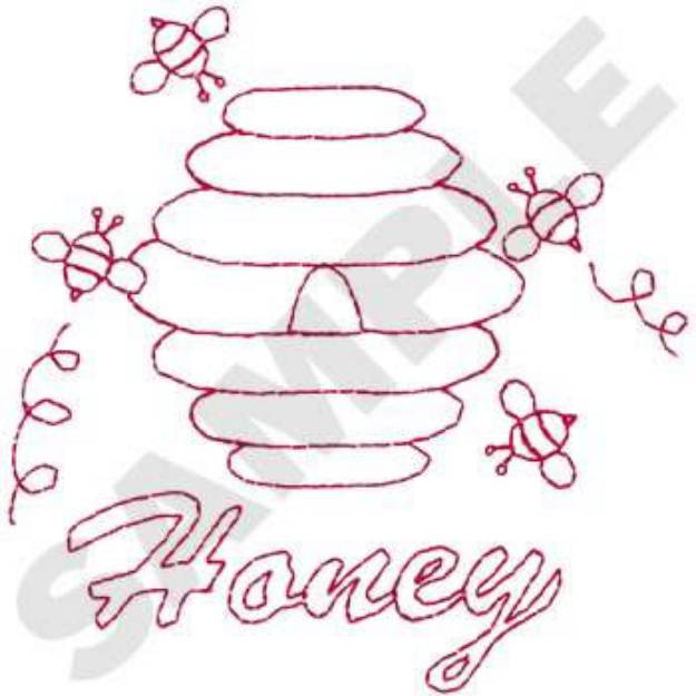Picture of Beehive Machine Embroidery Design