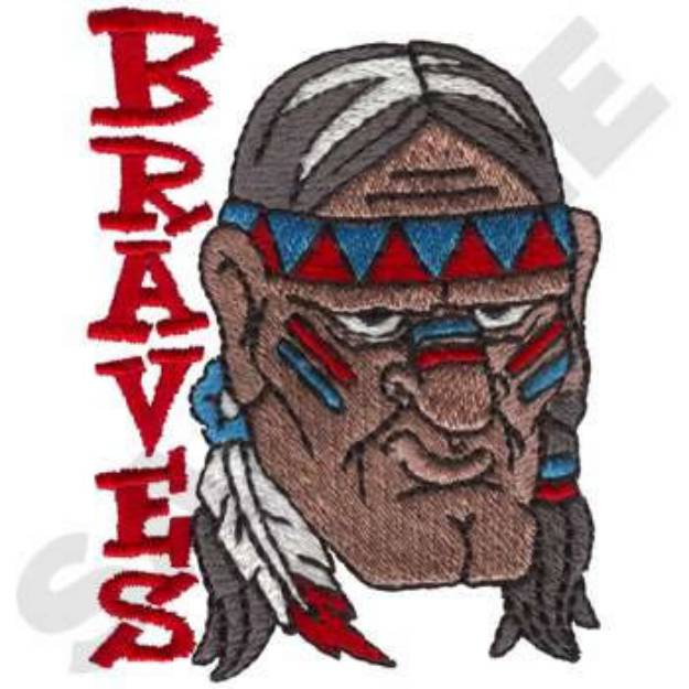Picture of Indian Brave Machine Embroidery Design