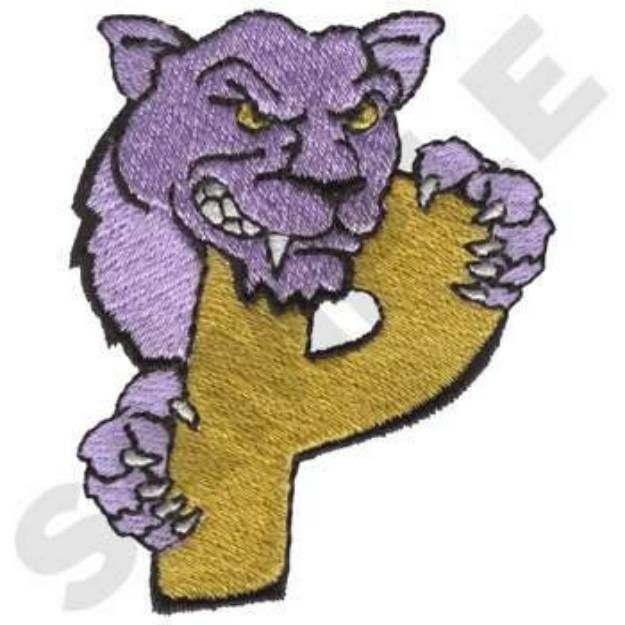 Picture of P Is For Panthers Machine Embroidery Design