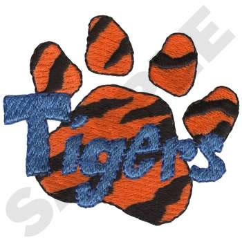 Tiger Paw Machine Embroidery Design