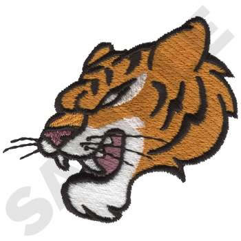 Tiger Head Machine Embroidery Design