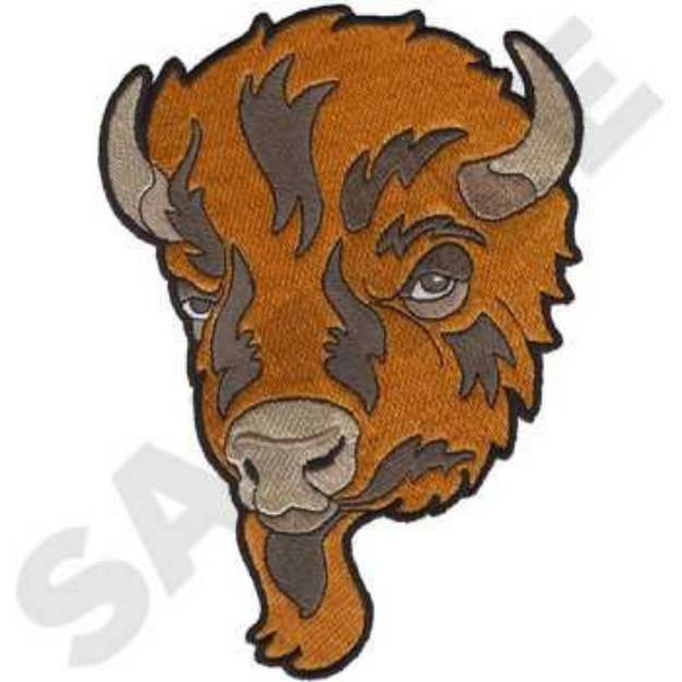 Picture of Bisons Mascot Machine Embroidery Design