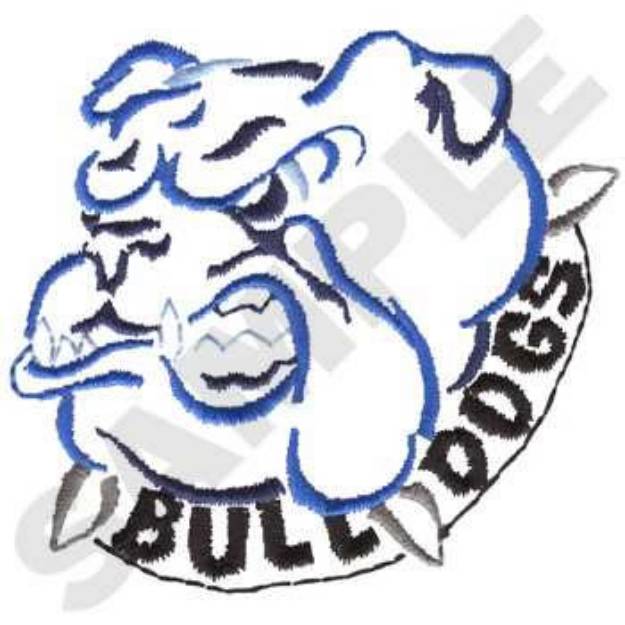 Picture of Bulldogs Mascot Machine Embroidery Design
