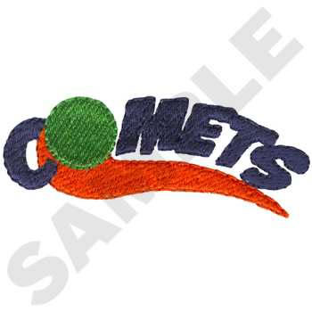 Comets Mascot Machine Embroidery Design