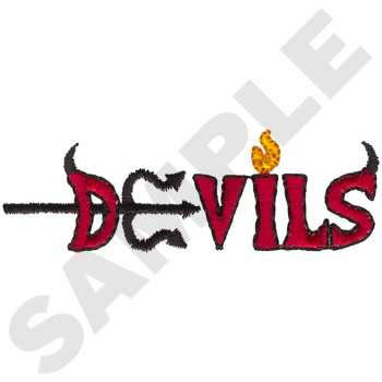 Devils Mascot Machine Embroidery Design
