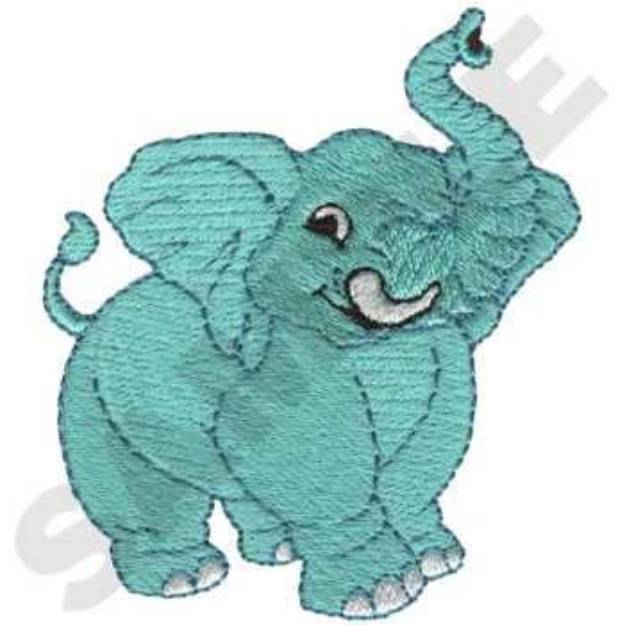 Picture of Elephant Mascot Machine Embroidery Design